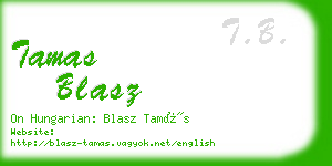 tamas blasz business card